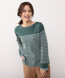 DRESKIP | ゴールドボタンボ－ダ－ニット(ニット/セーター)