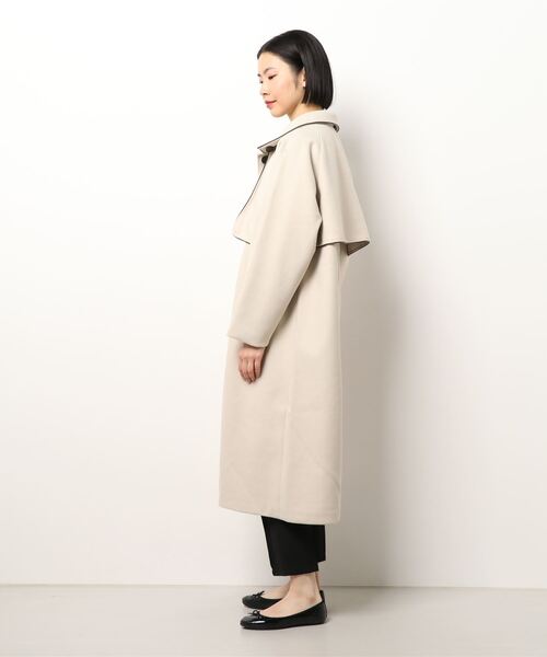 LE MORE（リモア）の「パイピングステンカラーコート（ステンカラーコート・レディース・ブラック/ベージュ/ブラウン/アイボリー・FREE）」の5枚目の写真