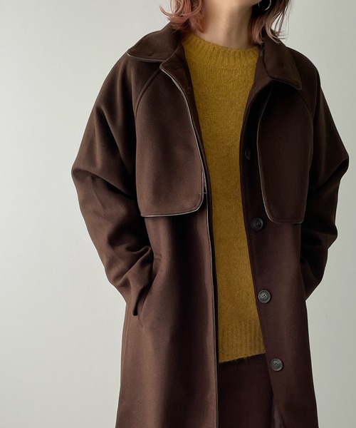 LE MORE（リモア）の「パイピングステンカラーコート（ステンカラーコート・レディース・ブラック/ベージュ/ブラウン/アイボリー・FREE）」の17枚目の写真