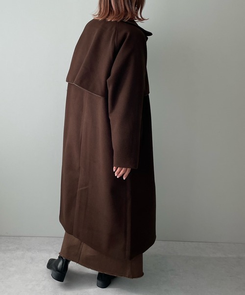 LE MORE（リモア）の「パイピングステンカラーコート（ステンカラーコート・レディース・ブラック/ベージュ/ブラウン/アイボリー・FREE）」の15枚目の写真