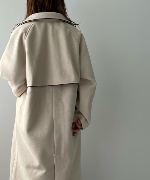 LE MORE（リモア）の「パイピングステンカラーコート（ステンカラーコート・レディース・ブラック/ベージュ/ブラウン/アイボリー・FREE）」の11枚目の写真