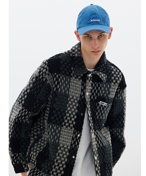 Ressaca（レサーカ）の「オーバーサイズ チェックシャツブルゾン（シャツ/ブラウス・メンズ・カーキ/ブラック×グレー/ブルー・L/M/XL）」の2枚目の写真