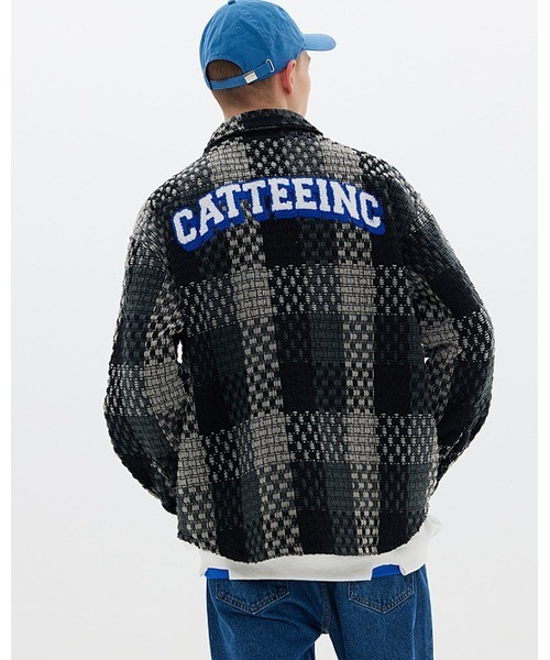 Ressaca（レサーカ）の「オーバーサイズ チェックシャツブルゾン（シャツ/ブラウス・メンズ・カーキ/ブラック×グレー/ブルー・L/M/XL）」の8枚目の写真