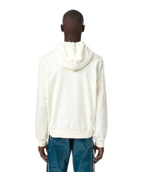 DIESEL（ディーゼル）の「メンズ スウェット パーカー プルオーバー サステナブル（パーカー・メンズ・ホワイト/オレンジ/ブラック・SMALL/MEDIUM/LARGE/XX-LARGE/X-SMALL/X-LARGE）」の9枚目の写真