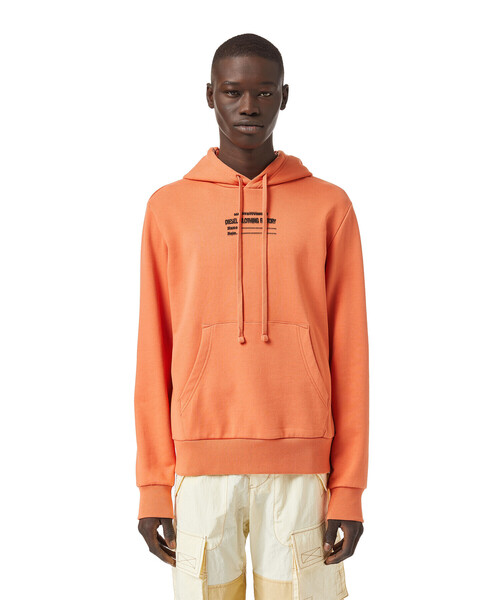 DIESEL（ディーゼル）の「メンズ スウェット パーカー プルオーバー サステナブル（パーカー・メンズ・ホワイト/オレンジ/ブラック・SMALL/MEDIUM/LARGE/XX-LARGE/X-SMALL/X-LARGE）」の19枚目の写真