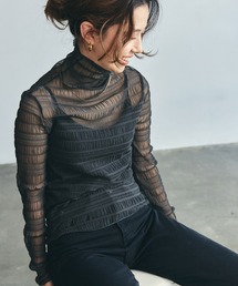 toucher du brise（トゥシェドブリーズ）の「【コーデのアクセントに】シアーブラウス（Tシャツ/カットソー）」