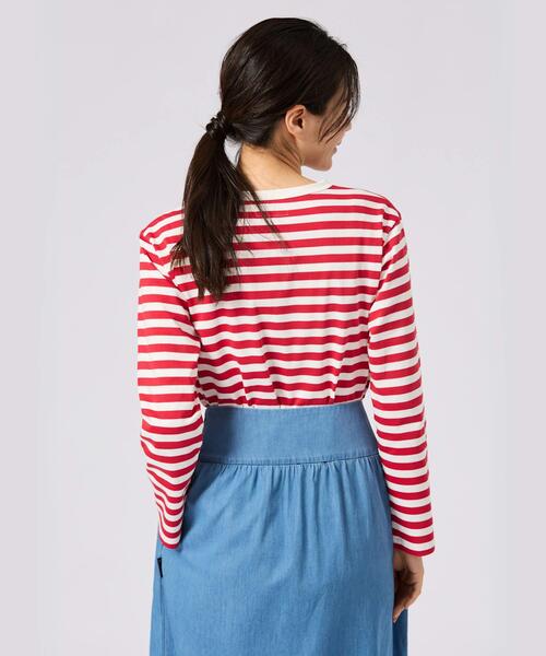 agnes b.(アニエスベー)の「J008 TS ボーダーTシャツ(Tシャツ/カットソー・レディース・レッド・1/2/3)」の11枚目の写真