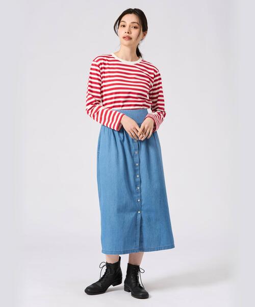 agnes b.(アニエスベー)の「J008 TS ボーダーTシャツ(Tシャツ/カットソー・レディース・レッド・1/2/3)」の15枚目の写真