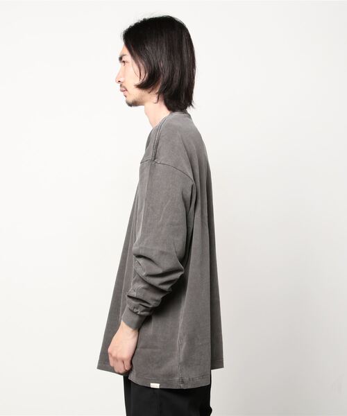 BROKEN BASE（ブロークンベース）の「ビッグシルエットピグメントロンTee（Tシャツ/カットソー・メンズ・ブルー/グレー・MEDIUM/LARGE）」の21枚目の写真