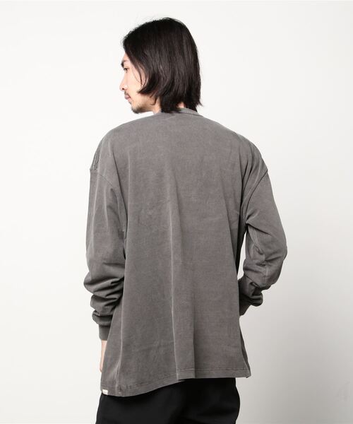 BROKEN BASE（ブロークンベース）の「ビッグシルエットピグメントロンTee（Tシャツ/カットソー・メンズ・ブルー/グレー・MEDIUM/LARGE）」の22枚目の写真