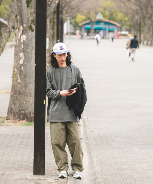 BROKEN BASE（ブロークンベース）の「ビッグシルエットピグメントロンTee（Tシャツ/カットソー・メンズ・ブルー/グレー・MEDIUM/LARGE）」の6枚目の写真