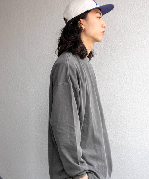BROKEN BASE（ブロークンベース）の「ビッグシルエットピグメントロンTee（Tシャツ/カットソー・メンズ・ブルー/グレー・MEDIUM/LARGE）」の8枚目の写真