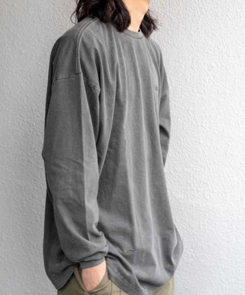 BROKEN BASE（ブロークンベース）の「ビッグシルエットピグメントロンTee（Tシャツ/カットソー・メンズ・ブルー/グレー・MEDIUM/LARGE）」の9枚目の写真