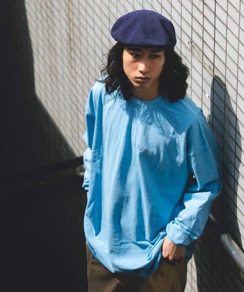 BROKEN BASE（ブロークンベース）の「ビッグシルエットピグメントロンTee（Tシャツ/カットソー・メンズ・ブルー/グレー・MEDIUM/LARGE）」の11枚目の写真