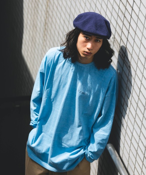BROKEN BASE（ブロークンベース）の「ビッグシルエットピグメントロンTee（Tシャツ/カットソー・メンズ・ブルー/グレー・MEDIUM/LARGE）」の13枚目の写真