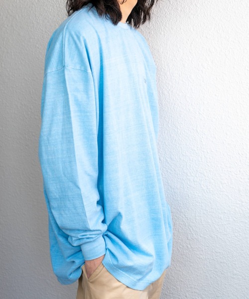 BROKEN BASE（ブロークンベース）の「ビッグシルエットピグメントロンTee（Tシャツ/カットソー・メンズ・ブルー/グレー・MEDIUM/LARGE）」の17枚目の写真