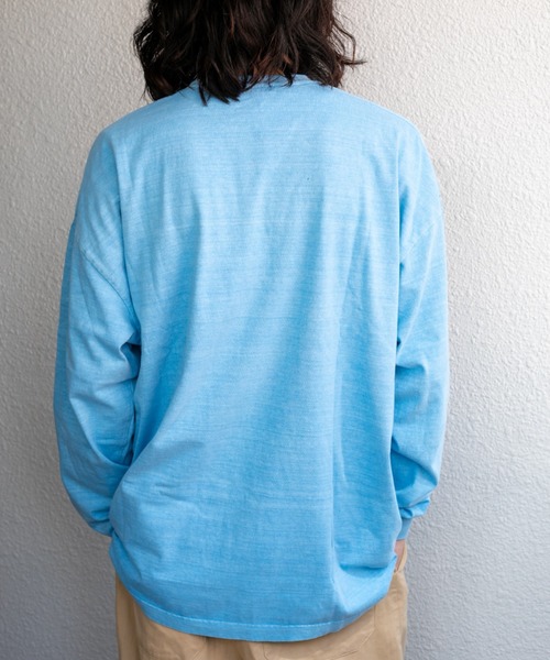 BROKEN BASE（ブロークンベース）の「ビッグシルエットピグメントロンTee（Tシャツ/カットソー・メンズ・ブルー/グレー・MEDIUM/LARGE）」の19枚目の写真