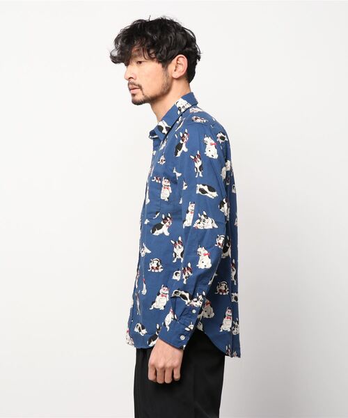 WESTSEA（ウエストシー）の「日本製 アニマルプリント 総柄シャツ（シャツ/ブラウス・メンズ・ベージュ/ネイビー/グリーン/ゼブラ/アニマル・M/L/XL）」の10枚目の写真