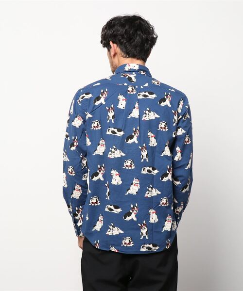 WESTSEA（ウエストシー）の「日本製 アニマルプリント 総柄シャツ（シャツ/ブラウス・メンズ・ベージュ/ネイビー/グリーン/ゼブラ/アニマル・M/L/XL）」の9枚目の写真