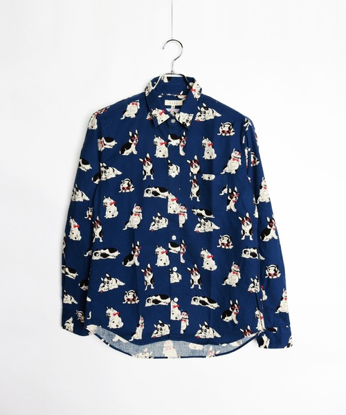 WESTSEA（ウエストシー）の「日本製 アニマルプリント 総柄シャツ（シャツ/ブラウス・メンズ・ベージュ/ネイビー/グリーン/ゼブラ/アニマル・M/L/XL）」の3枚目の写真