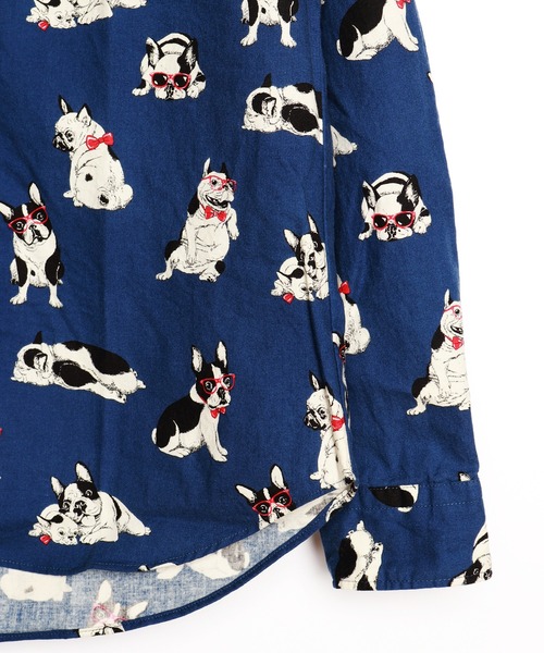 WESTSEA（ウエストシー）の「日本製 アニマルプリント 総柄シャツ（シャツ/ブラウス・メンズ・ベージュ/ネイビー/グリーン/ゼブラ/アニマル・M/L/XL）」の15枚目の写真