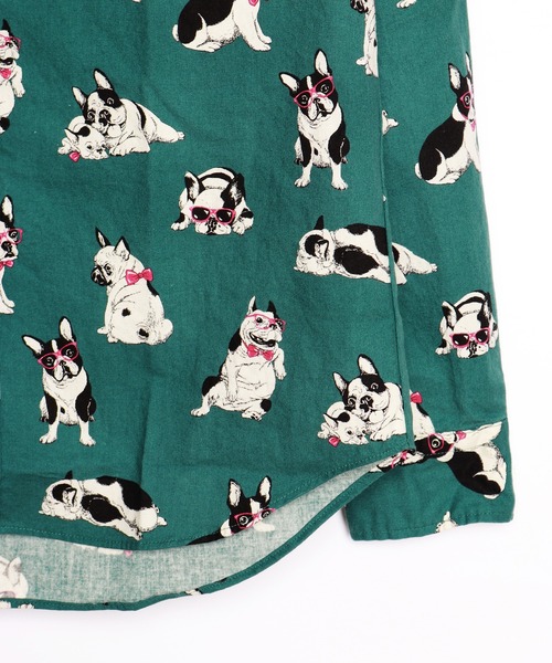 WESTSEA（ウエストシー）の「日本製 アニマルプリント 総柄シャツ（シャツ/ブラウス・メンズ・ベージュ/ネイビー/グリーン/ゼブラ/アニマル・M/L/XL）」の8枚目の写真