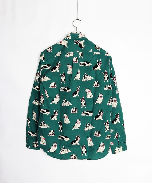 WESTSEA（ウエストシー）の「日本製 アニマルプリント 総柄シャツ（シャツ/ブラウス・メンズ・ベージュ/ネイビー/グリーン/ゼブラ/アニマル・M/L/XL）」の18枚目の写真