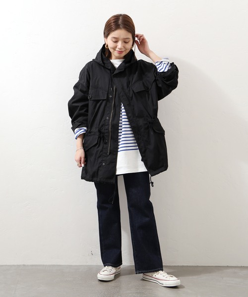 ARMY TWILL（アーミーツイル）の「別注【ARMY TWILL / アーミーツイル】HOODED COAT：コート◆（その他アウター・レディース・ブラック/ホワイト・FREE）」の3枚目の写真