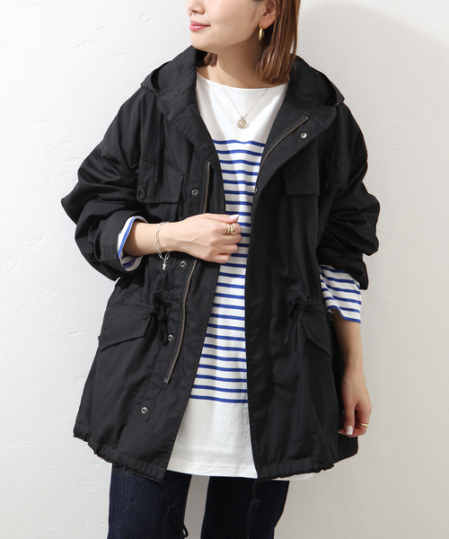 ARMY TWILL（アーミーツイル）の「別注【ARMY TWILL / アーミーツイル】HOODED COAT：コート◆（その他アウター・レディース・ブラック/ホワイト・FREE）」の7枚目の写真