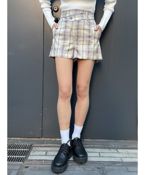 ENVYM（アンビー）の「フロントデザインＳＰＴ（その他パンツ・レディース・ブラック/ベージュ/チェック/グレー・FREE）」の8枚目の写真