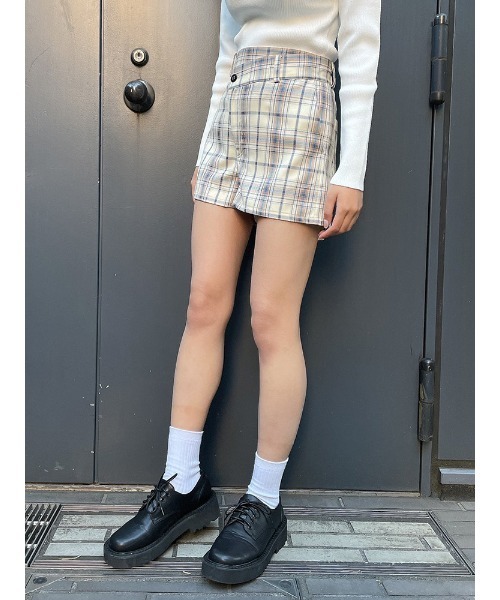 ENVYM（アンビー）の「フロントデザインＳＰＴ（その他パンツ・レディース・ブラック/ベージュ/チェック/グレー・FREE）」の9枚目の写真