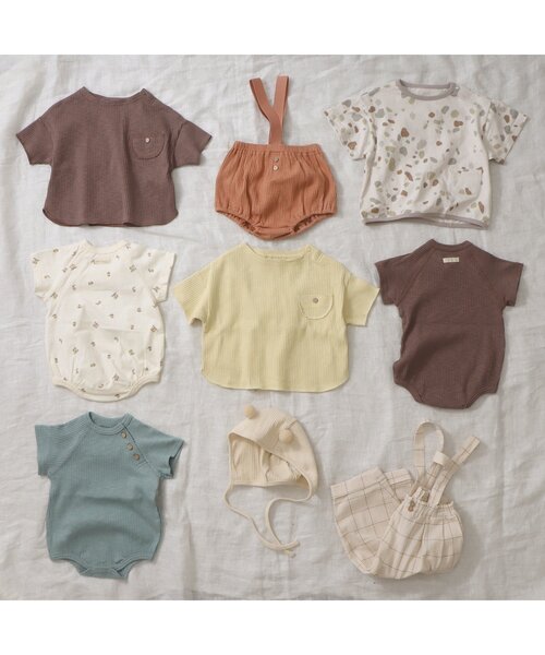 apres les cours（アプレレクール）の「WEB限定 ベビーリブボンネット（その他ベビー用品・キッズ・イエロー/ターコイズブルー/ブラウン/オレンジ/アイボリー・48）」の7枚目の写真