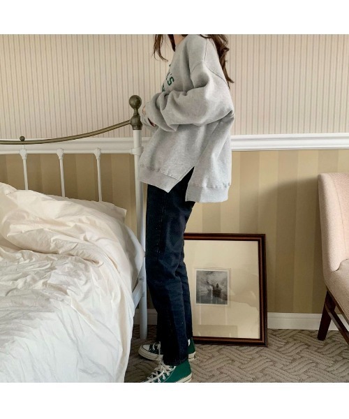 MINS MINIS(ミンスミニス)の「サイドスリットルーズスウェット(スウェット・レディース・グレー/オレンジ/オートミール/ライトイエロー・FREE)」の15枚目の写真