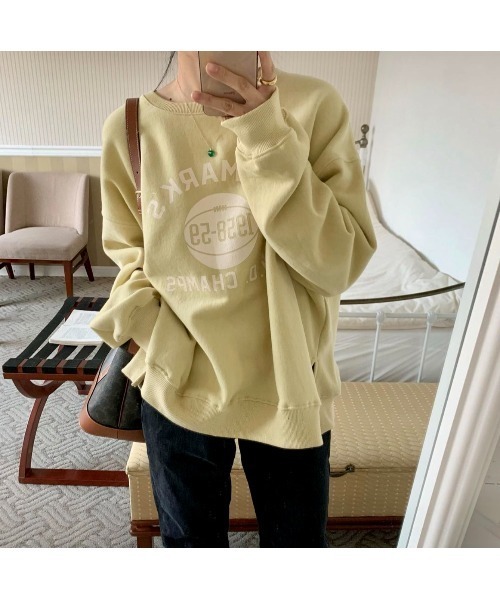 MINS MINIS(ミンスミニス)の「サイドスリットルーズスウェット(スウェット・レディース・グレー/オレンジ/オートミール/ライトイエロー・FREE)」の10枚目の写真