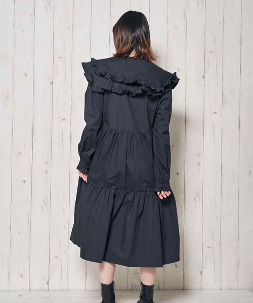 Clice de Paris(クリシェドゥパリス)の「K/フリル衿ワンピース(ワンピース・レディース・ホワイト/ブラック・ONESIZE)」の19枚目の写真