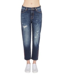 ARMANI EXCHANGE | 【A|X アルマーニ エクスチェンジ】サイドロゴ　ダークブルーウォッシュ　デニムパンツ_J16 BOYFIT CROPPED(デニムパンツ)