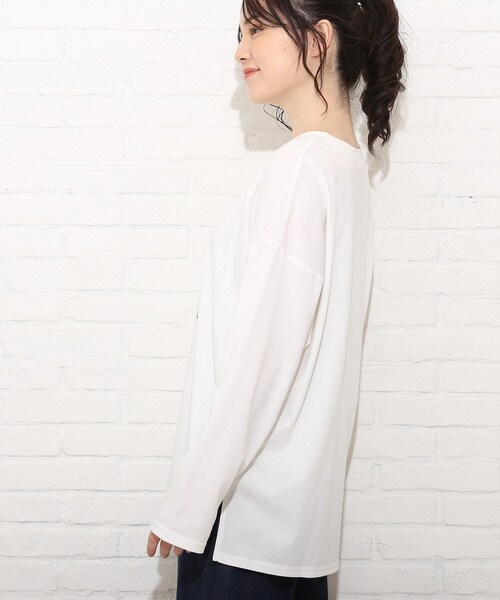 Cutie Blonde（キューティーブロンド）の「◆【S-L】ナンバーロゴロンT（Tシャツ/カットソー・レディース・オフホワイト/グレー系その他/グリーン・01/03/02）」の6枚目の写真