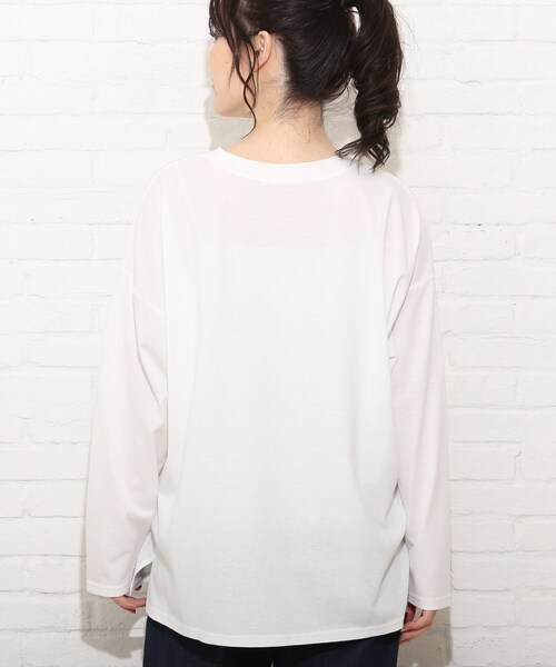 Cutie Blonde（キューティーブロンド）の「◆【S-L】ナンバーロゴロンT（Tシャツ/カットソー・レディース・オフホワイト/グレー系その他/グリーン・01/03/02）」の7枚目の写真