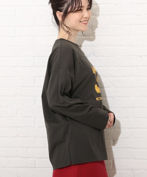 Cutie Blonde（キューティーブロンド）の「◆【S-L】ナンバーロゴロンT（Tシャツ/カットソー・レディース・オフホワイト/グレー系その他/グリーン・01/03/02）」の14枚目の写真