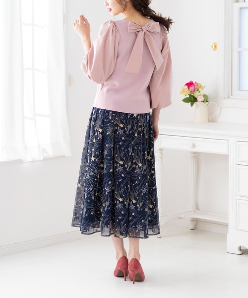 Rose Tiara（ローズティアラ）の「バルーンスリーブニットプルオーバー 