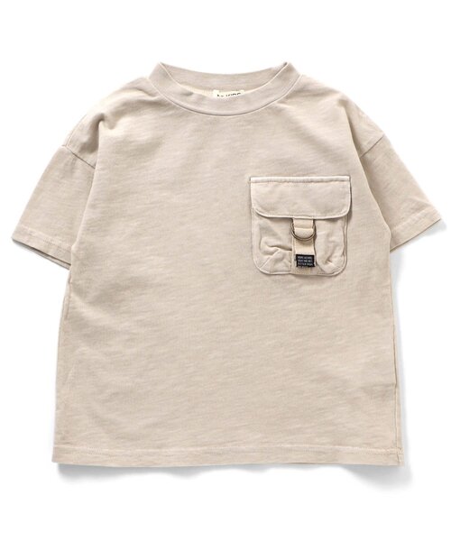 F.O.KIDS(エフオーキッズ)の「製品染ポケットTシャツ(Tシャツ/カットソー・キッズ・ベージュ/イエロー/グリーン/ブルー/パープル/チャコール・130/95/110/80/100/140/120/90)」の2枚目の写真