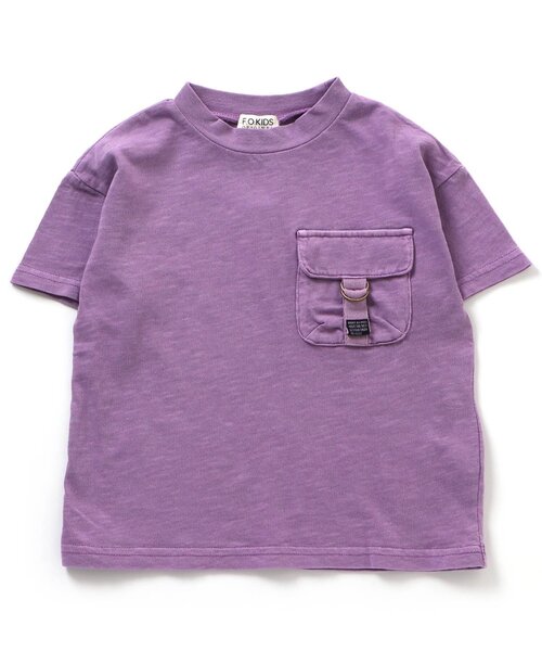 F.O.KIDS(エフオーキッズ)の「製品染ポケットTシャツ(Tシャツ/カットソー・キッズ・ベージュ/イエロー/グリーン/ブルー/パープル/チャコール・130/95/110/80/100/140/120/90)」の5枚目の写真