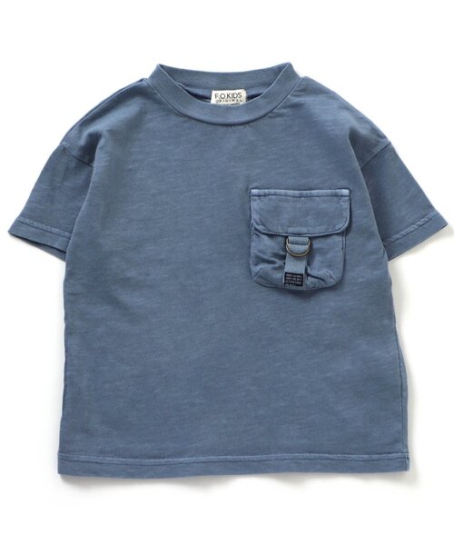 F.O.KIDS(エフオーキッズ)の「製品染ポケットTシャツ(Tシャツ/カットソー・キッズ・ベージュ/イエロー/グリーン/ブルー/パープル/チャコール・130/95/110/80/100/140/120/90)」の4枚目の写真
