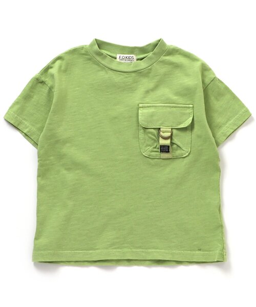 F.O.KIDS(エフオーキッズ)の「製品染ポケットTシャツ(Tシャツ/カットソー・キッズ・ベージュ/イエロー/グリーン/ブルー/パープル/チャコール・130/95/110/80/100/140/120/90)」の3枚目の写真