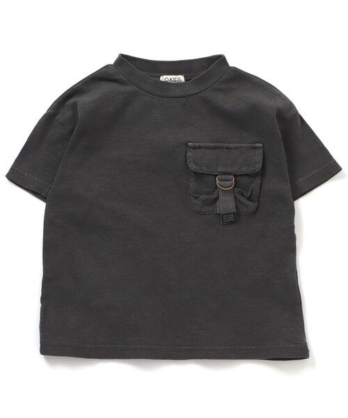 F.O.KIDS(エフオーキッズ)の「製品染ポケットTシャツ(Tシャツ/カットソー・キッズ・ベージュ/イエロー/グリーン/ブルー/パープル/チャコール・130/95/110/80/100/140/120/90)」の1枚目の写真