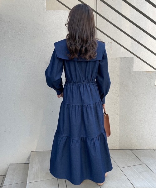 one after another NICE CLAUP ワンピース セール】セーラーカラーワンピ―ス（ワンピース）｜one after