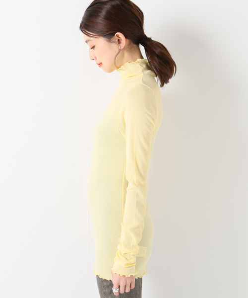 セール】IENA LA BOUCLE スーピマ強撚テレコタートルネックプル