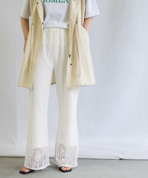 パッチワークレースイージーパンツ（その他パンツ）｜select MOCA