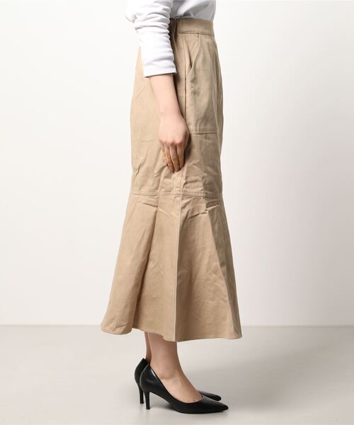 ehka sopo（エヘカソポ）の「切替マーメイドスカート（セットアップ可）（スカート・レディース・ベージュ/カーキ/キナリ・ﾌﾘ-）」の5枚目の写真