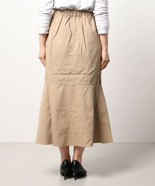 ehka sopo（エヘカソポ）の「切替マーメイドスカート（セットアップ可）（スカート・レディース・ベージュ/カーキ/キナリ・ﾌﾘ-）」の4枚目の写真
